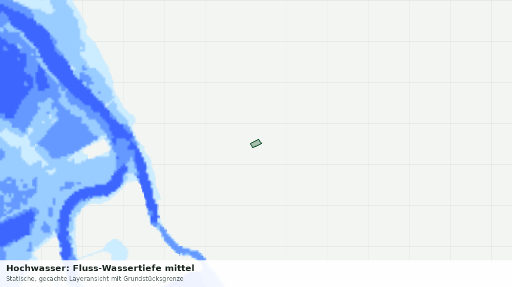 Statische Kartenansicht: Hochwasser: Fluss-Wassertiefe mittel
