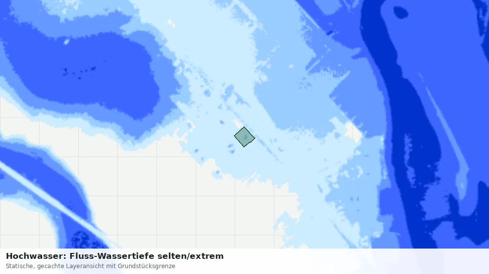 Statische Kartenansicht: Hochwasser: Fluss-Wassertiefe selten/extrem