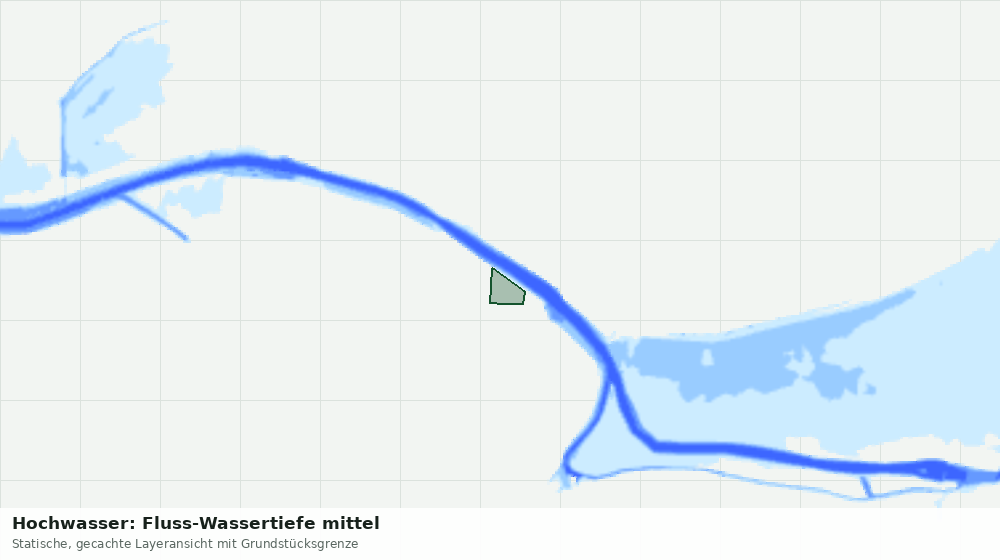 Statische Kartenansicht: Hochwasser: Fluss-Wassertiefe mittel