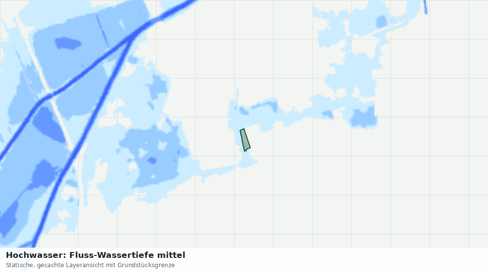 Statische Kartenansicht: Hochwasser: Fluss-Wassertiefe mittel