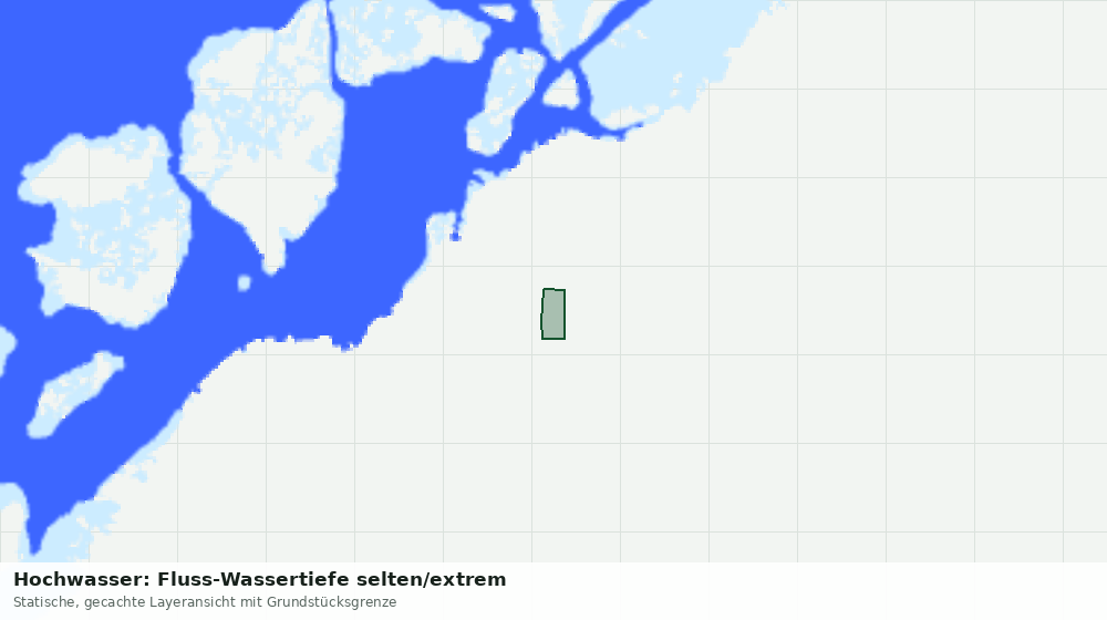 Statische Kartenansicht: Hochwasser: Fluss-Wassertiefe selten/extrem