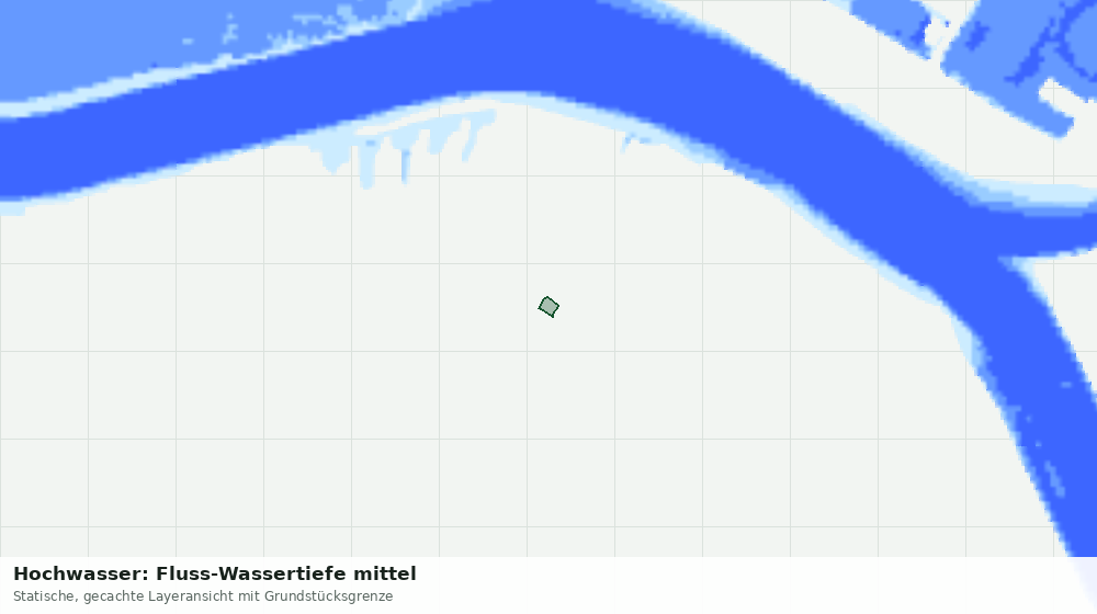 Statische Kartenansicht: Hochwasser: Fluss-Wassertiefe mittel