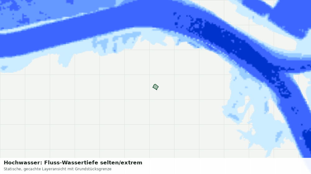 Statische Kartenansicht: Hochwasser: Fluss-Wassertiefe selten/extrem