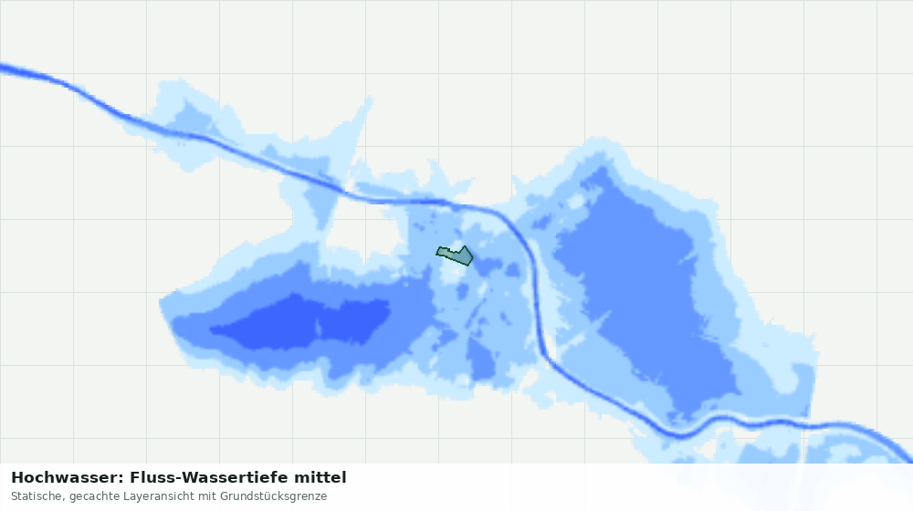 Statische Kartenansicht: Hochwasser: Fluss-Wassertiefe mittel