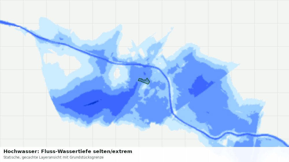Statische Kartenansicht: Hochwasser: Fluss-Wassertiefe selten/extrem