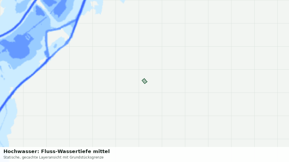 Statische Kartenansicht: Hochwasser: Fluss-Wassertiefe mittel