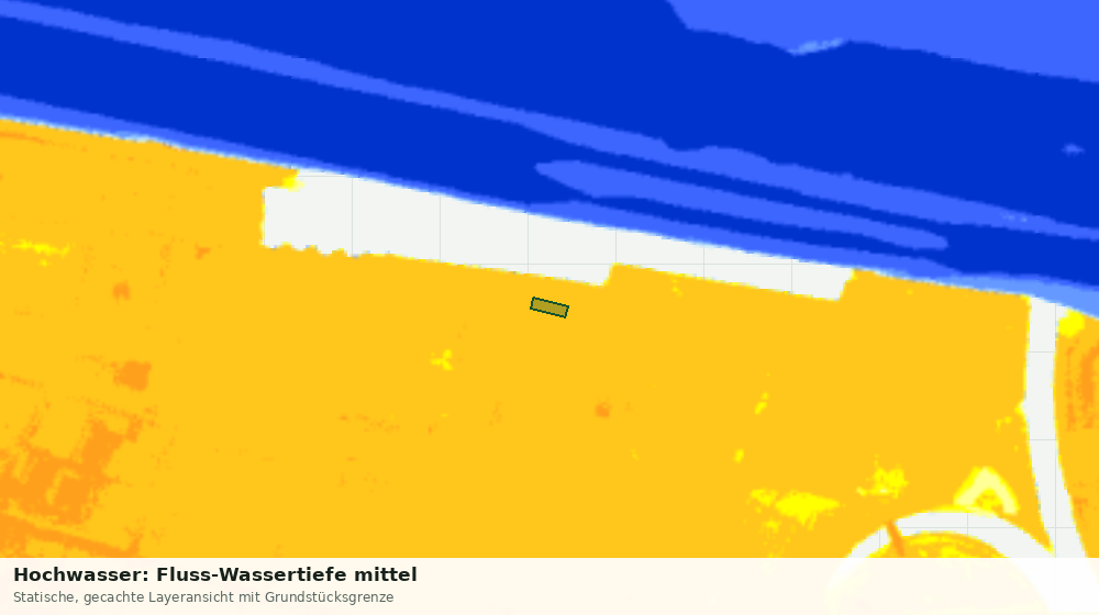 Statische Kartenansicht: Hochwasser: Fluss-Wassertiefe mittel