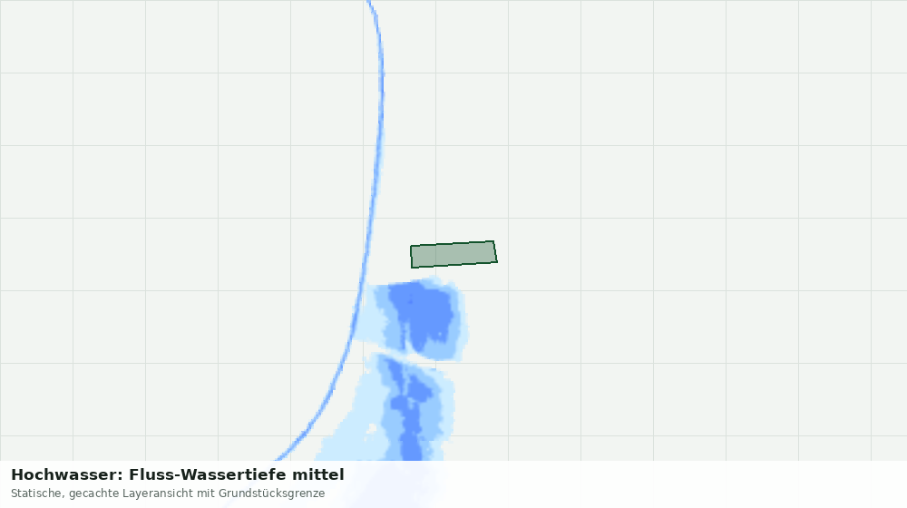 Statische Kartenansicht: Hochwasser: Fluss-Wassertiefe mittel