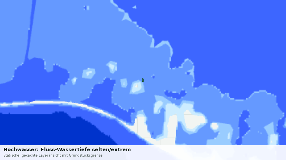 Statische Kartenansicht: Hochwasser: Fluss-Wassertiefe selten/extrem