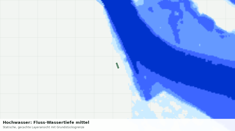 Statische Kartenansicht: Hochwasser: Fluss-Wassertiefe mittel