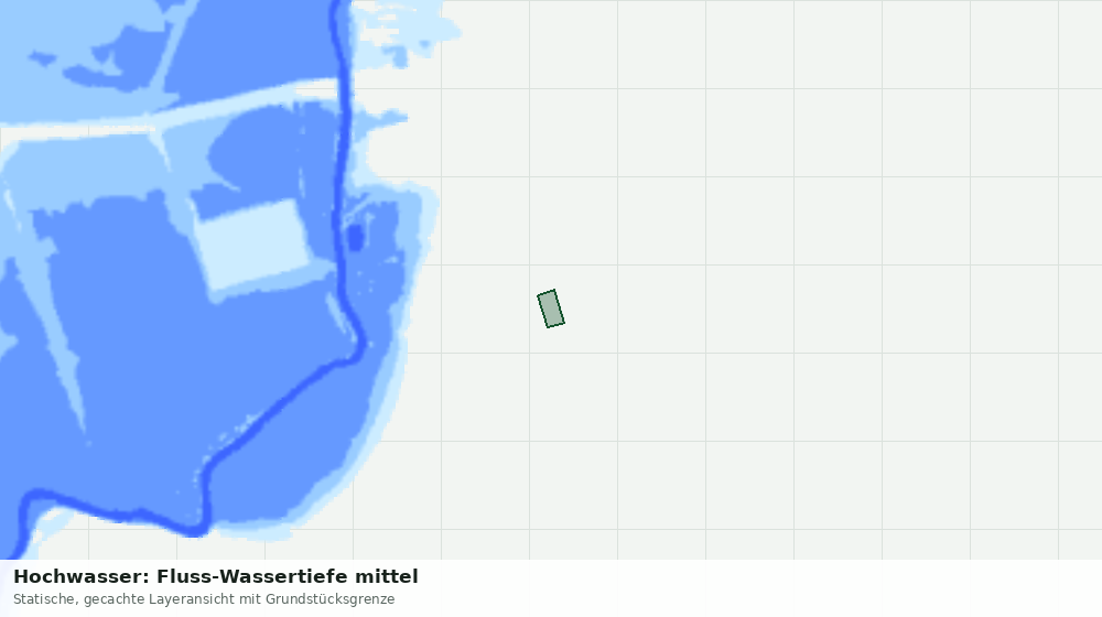 Statische Kartenansicht: Hochwasser: Fluss-Wassertiefe mittel