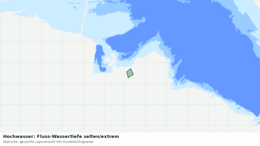 Statische Kartenansicht: Hochwasser: Fluss-Wassertiefe selten/extrem