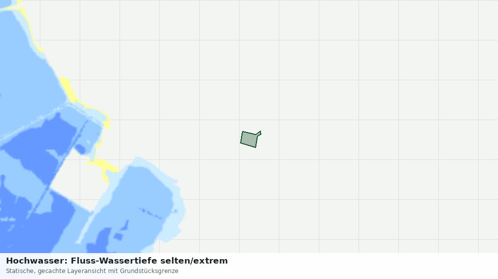 Statische Kartenansicht: Hochwasser: Fluss-Wassertiefe selten/extrem