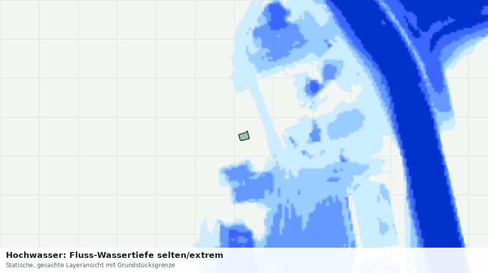 Statische Kartenansicht: Hochwasser: Fluss-Wassertiefe selten/extrem
