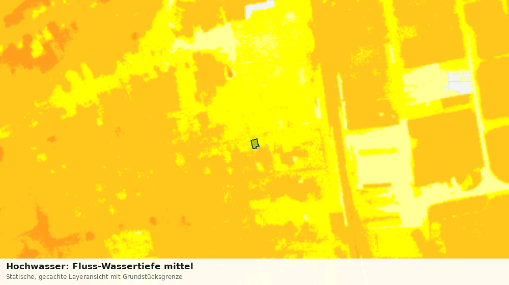 Statische Kartenansicht: Hochwasser: Fluss-Wassertiefe mittel