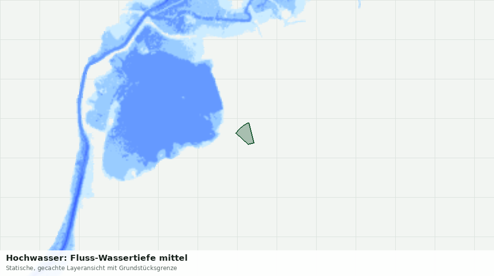 Statische Kartenansicht: Hochwasser: Fluss-Wassertiefe mittel