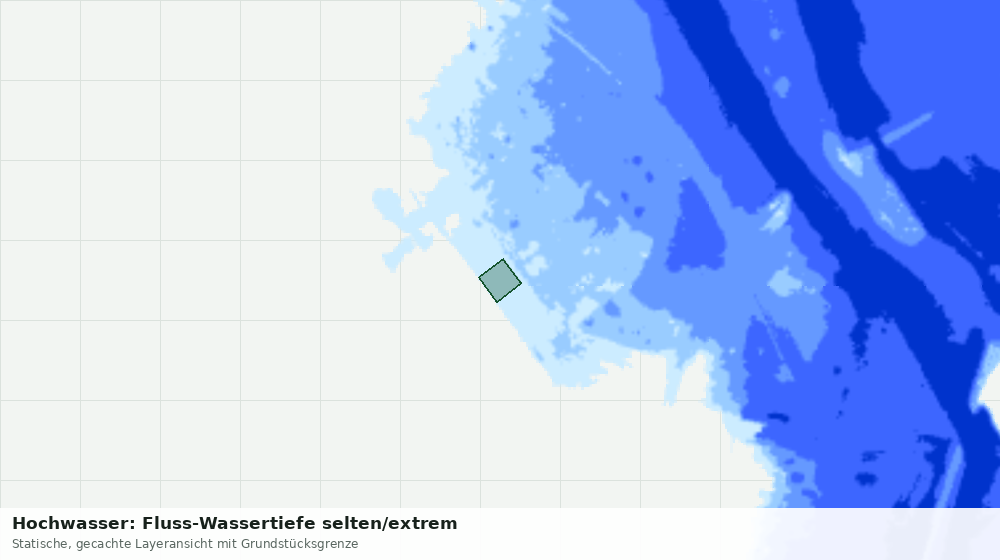 Statische Kartenansicht: Hochwasser: Fluss-Wassertiefe selten/extrem