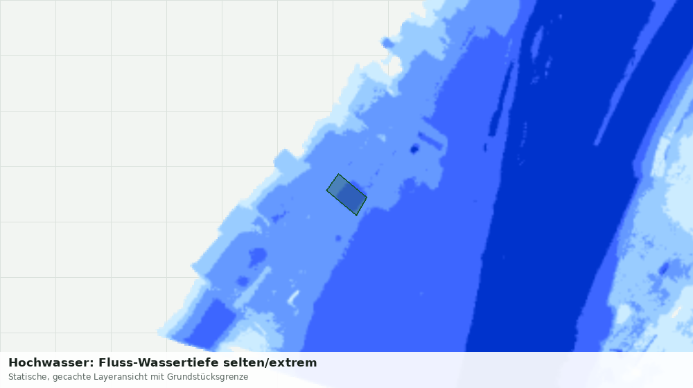 Statische Kartenansicht: Hochwasser: Fluss-Wassertiefe selten/extrem