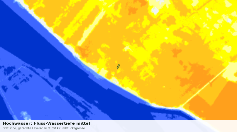 Statische Kartenansicht: Hochwasser: Fluss-Wassertiefe mittel