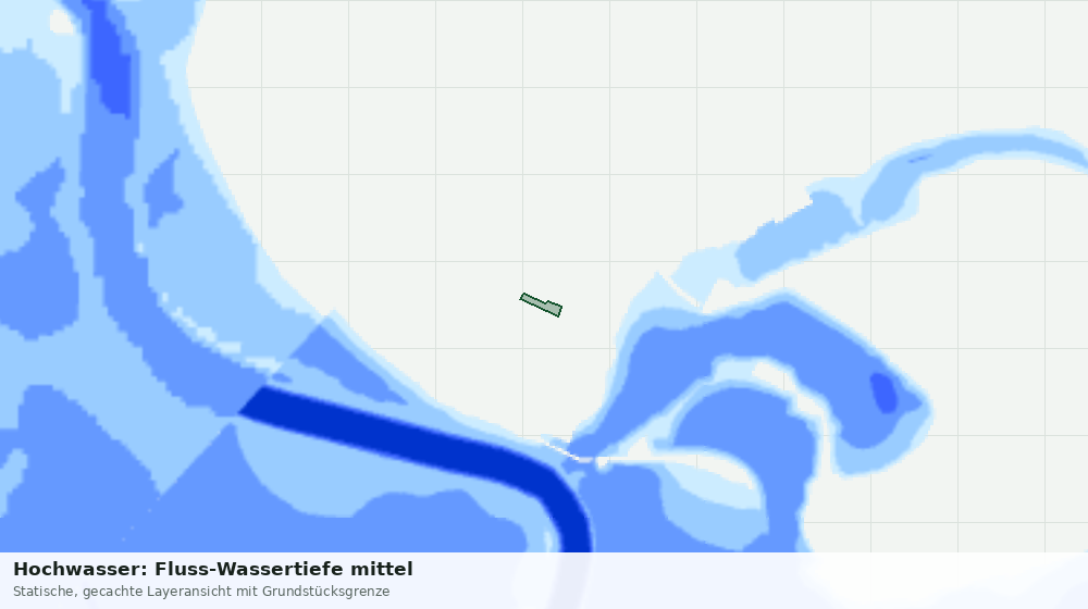 Statische Kartenansicht: Hochwasser: Fluss-Wassertiefe mittel