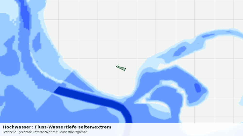 Statische Kartenansicht: Hochwasser: Fluss-Wassertiefe selten/extrem