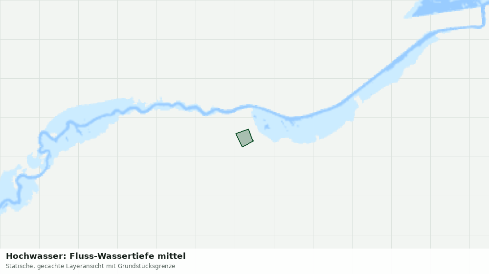 Statische Kartenansicht: Hochwasser: Fluss-Wassertiefe mittel