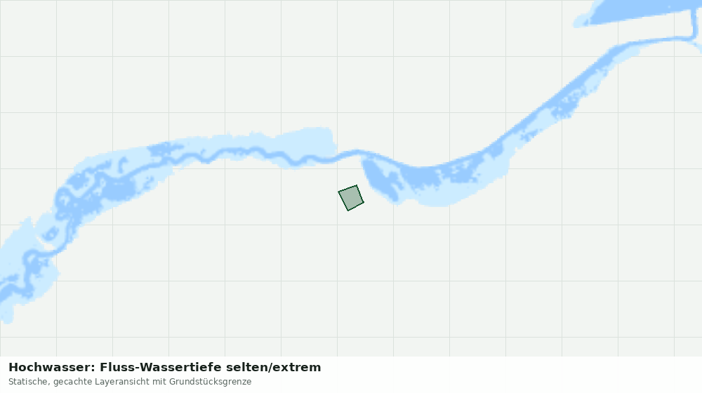 Statische Kartenansicht: Hochwasser: Fluss-Wassertiefe selten/extrem