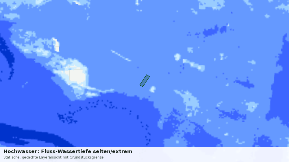 Statische Kartenansicht: Hochwasser: Fluss-Wassertiefe selten/extrem