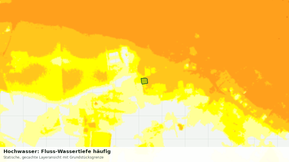 Statische Kartenansicht: Hochwasser: Fluss-Wassertiefe häufig
