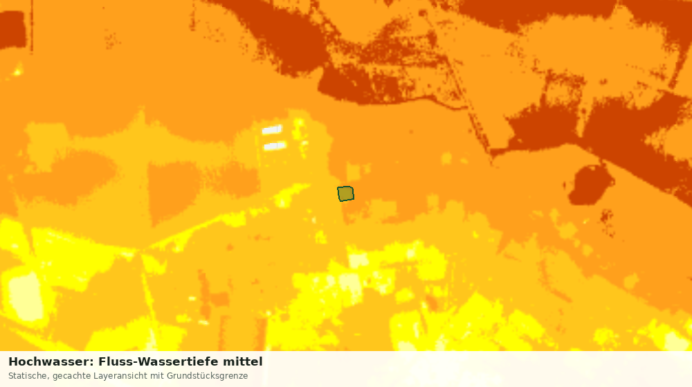 Statische Kartenansicht: Hochwasser: Fluss-Wassertiefe mittel