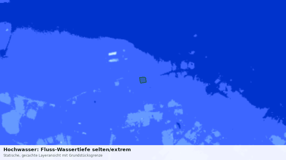 Statische Kartenansicht: Hochwasser: Fluss-Wassertiefe selten/extrem