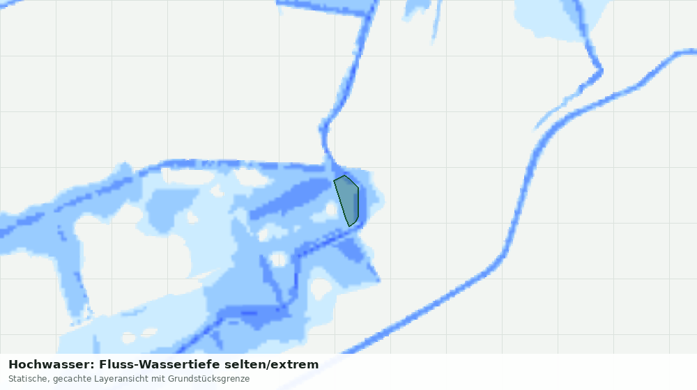 Statische Kartenansicht: Hochwasser: Fluss-Wassertiefe selten/extrem