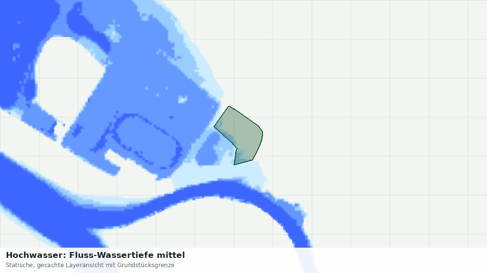 Statische Kartenansicht: Hochwasser: Fluss-Wassertiefe mittel
