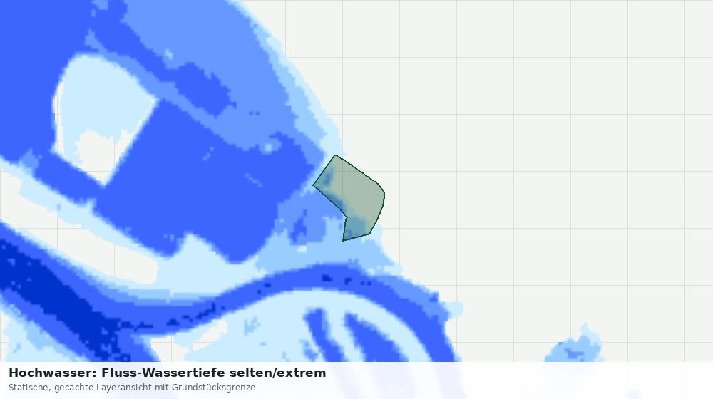 Statische Kartenansicht: Hochwasser: Fluss-Wassertiefe selten/extrem
