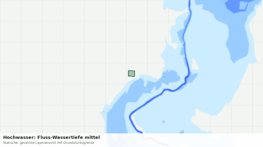 Statische Kartenansicht: Hochwasser: Fluss-Wassertiefe mittel