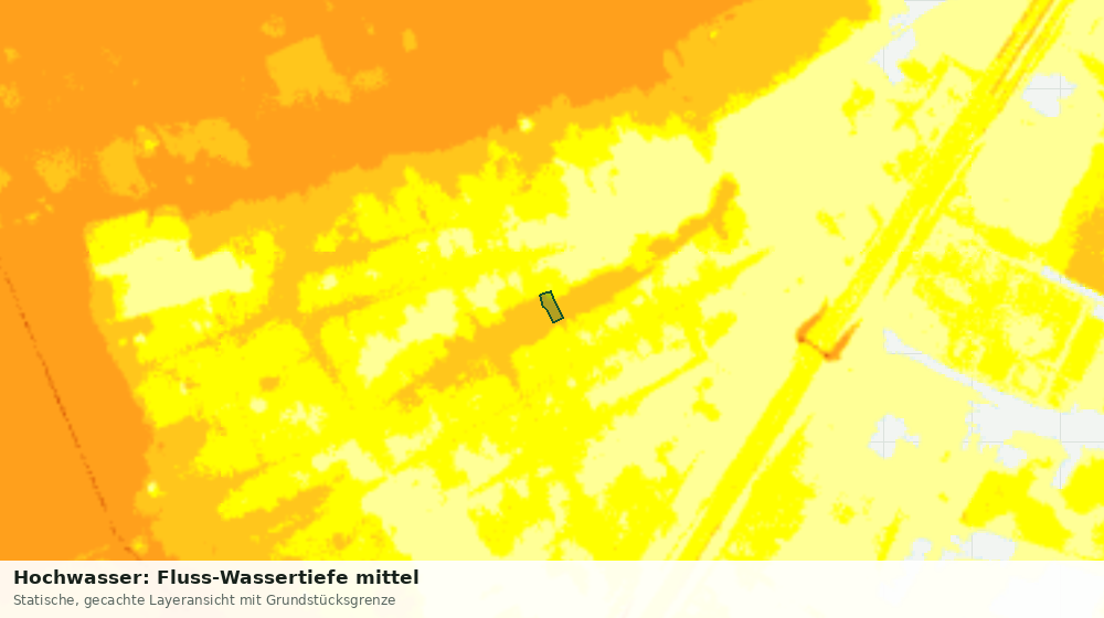 Statische Kartenansicht: Hochwasser: Fluss-Wassertiefe mittel