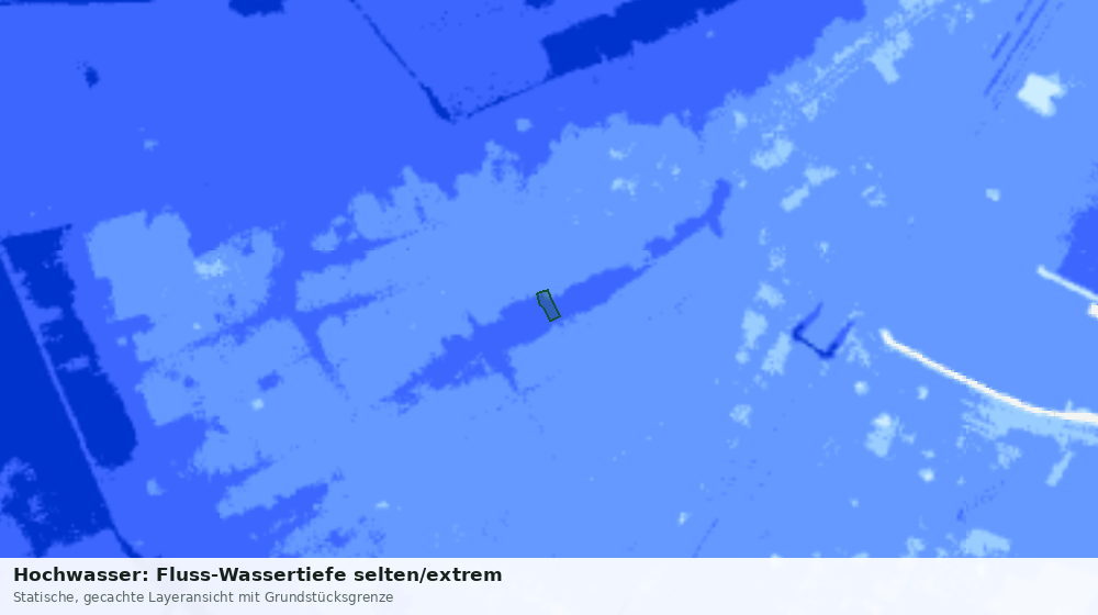 Statische Kartenansicht: Hochwasser: Fluss-Wassertiefe selten/extrem