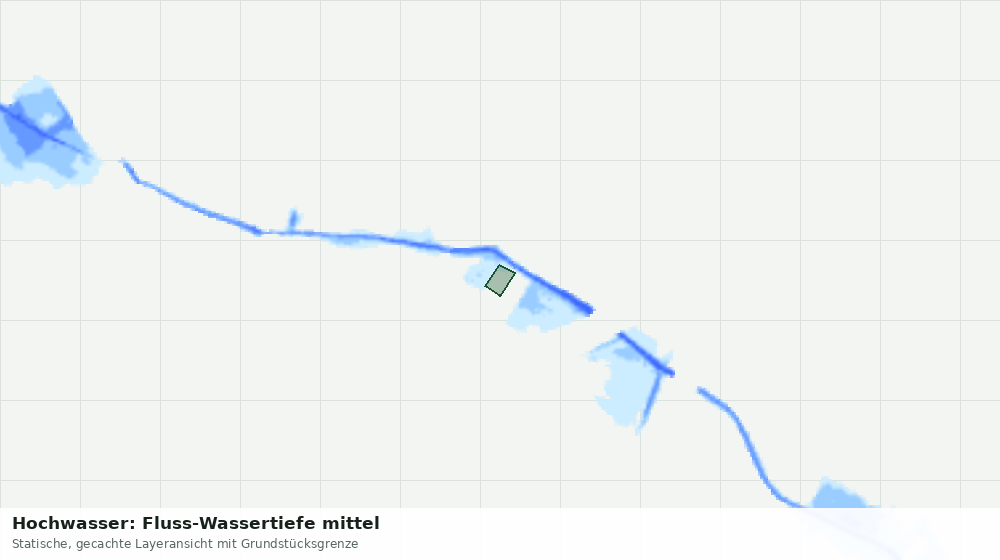 Statische Kartenansicht: Hochwasser: Fluss-Wassertiefe mittel