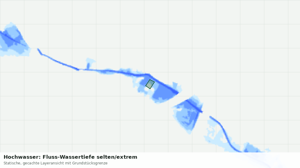 Statische Kartenansicht: Hochwasser: Fluss-Wassertiefe selten/extrem