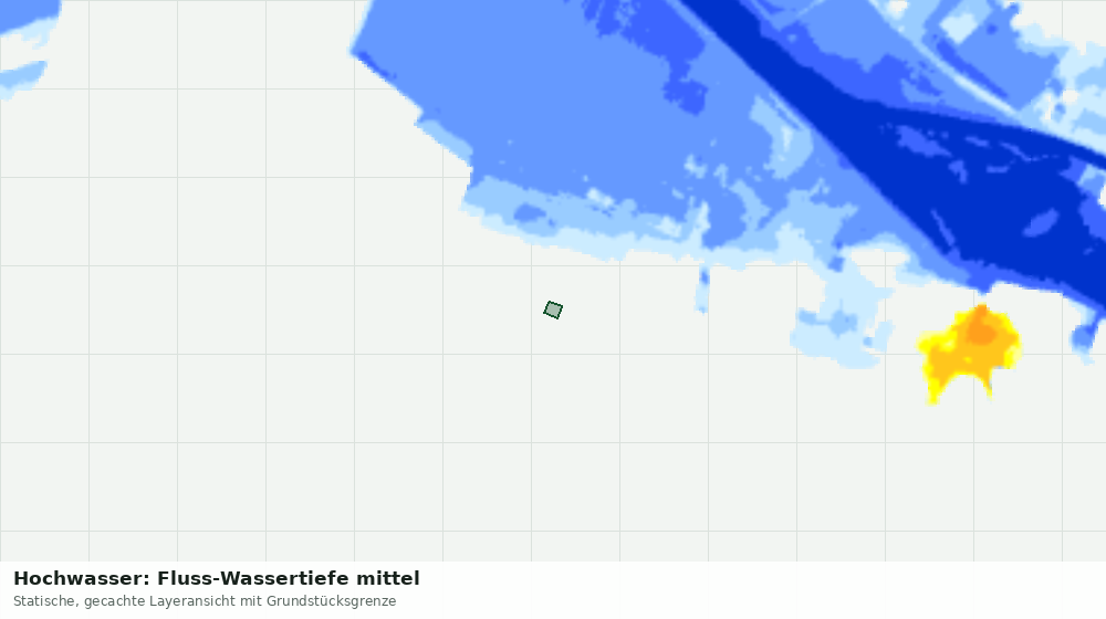Statische Kartenansicht: Hochwasser: Fluss-Wassertiefe mittel