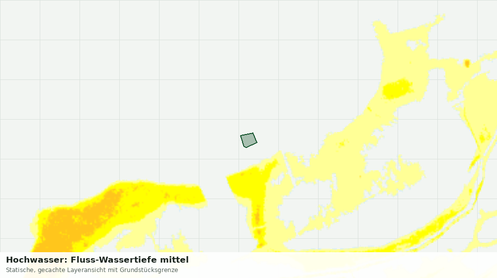Statische Kartenansicht: Hochwasser: Fluss-Wassertiefe mittel