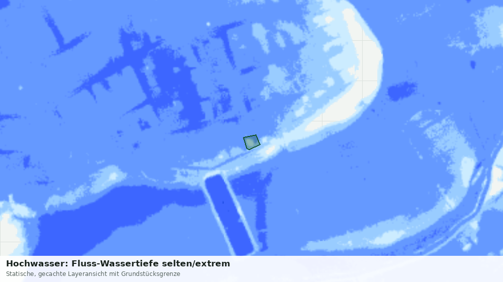 Statische Kartenansicht: Hochwasser: Fluss-Wassertiefe selten/extrem