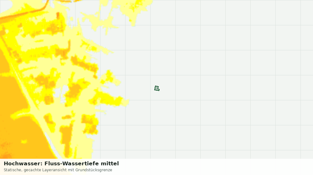 Statische Kartenansicht: Hochwasser: Fluss-Wassertiefe mittel