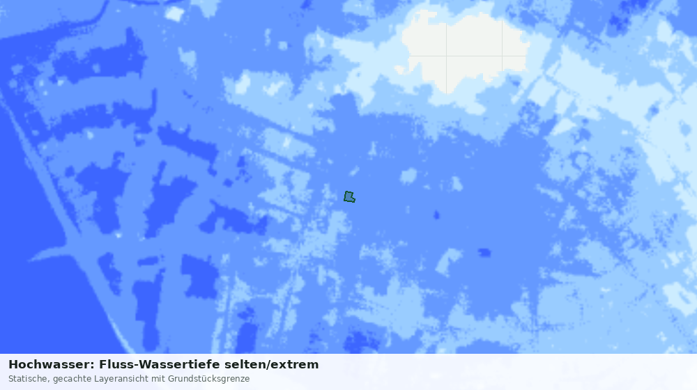 Statische Kartenansicht: Hochwasser: Fluss-Wassertiefe selten/extrem