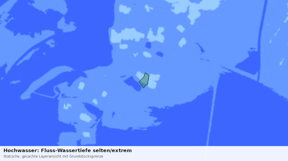 Statische Kartenansicht: Hochwasser: Fluss-Wassertiefe selten/extrem
