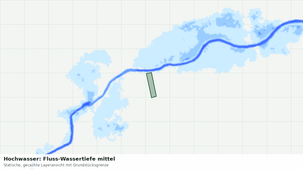 Statische Kartenansicht: Hochwasser: Fluss-Wassertiefe mittel