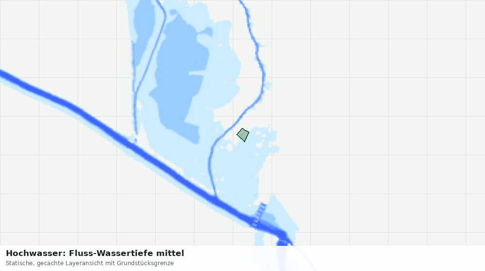 Statische Kartenansicht: Hochwasser: Fluss-Wassertiefe mittel