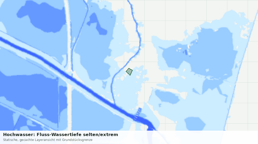 Statische Kartenansicht: Hochwasser: Fluss-Wassertiefe selten/extrem