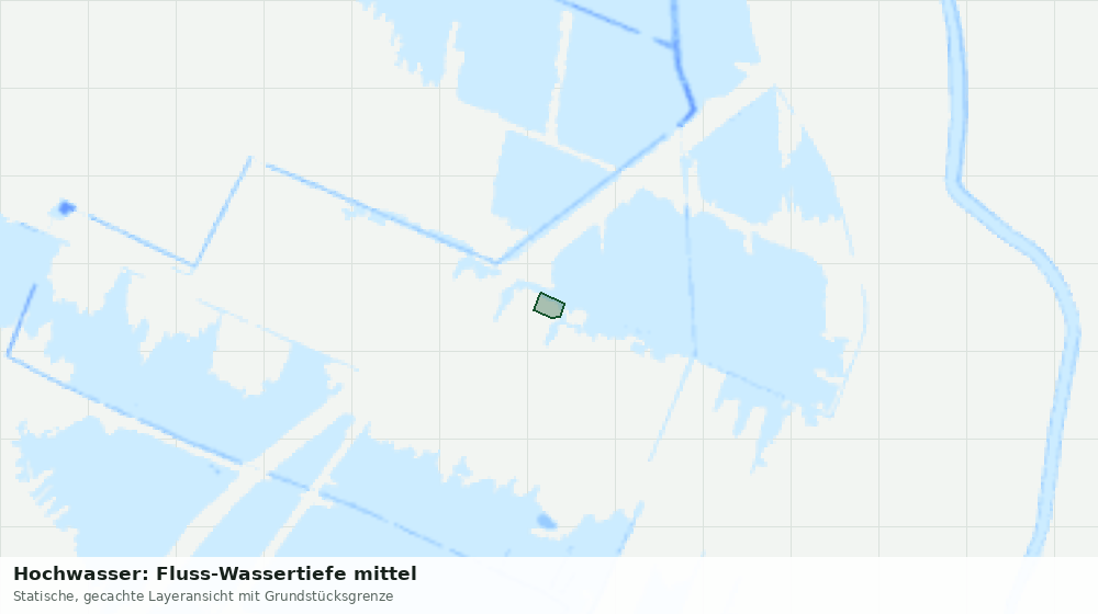 Statische Kartenansicht: Hochwasser: Fluss-Wassertiefe mittel