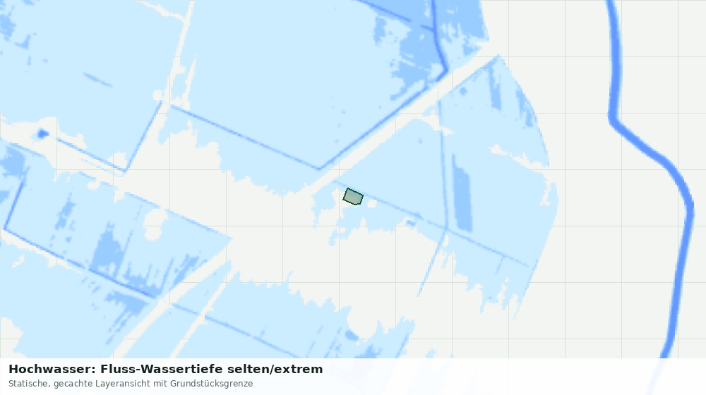 Statische Kartenansicht: Hochwasser: Fluss-Wassertiefe selten/extrem